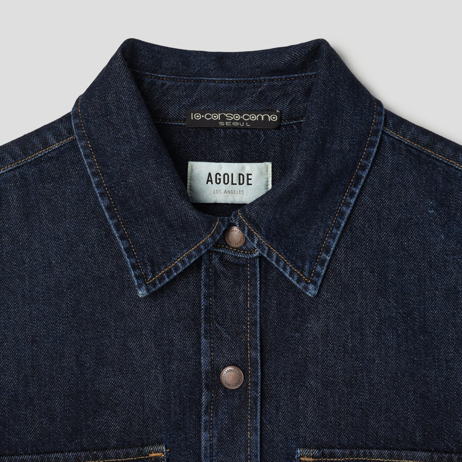 Corso Como AGOLDE Gwen Slice Shirt In Rinse