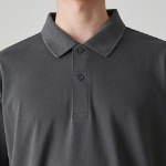 [Cool Standard] Relaxed Fit Piqué Polo Shirt [Gunmetal]