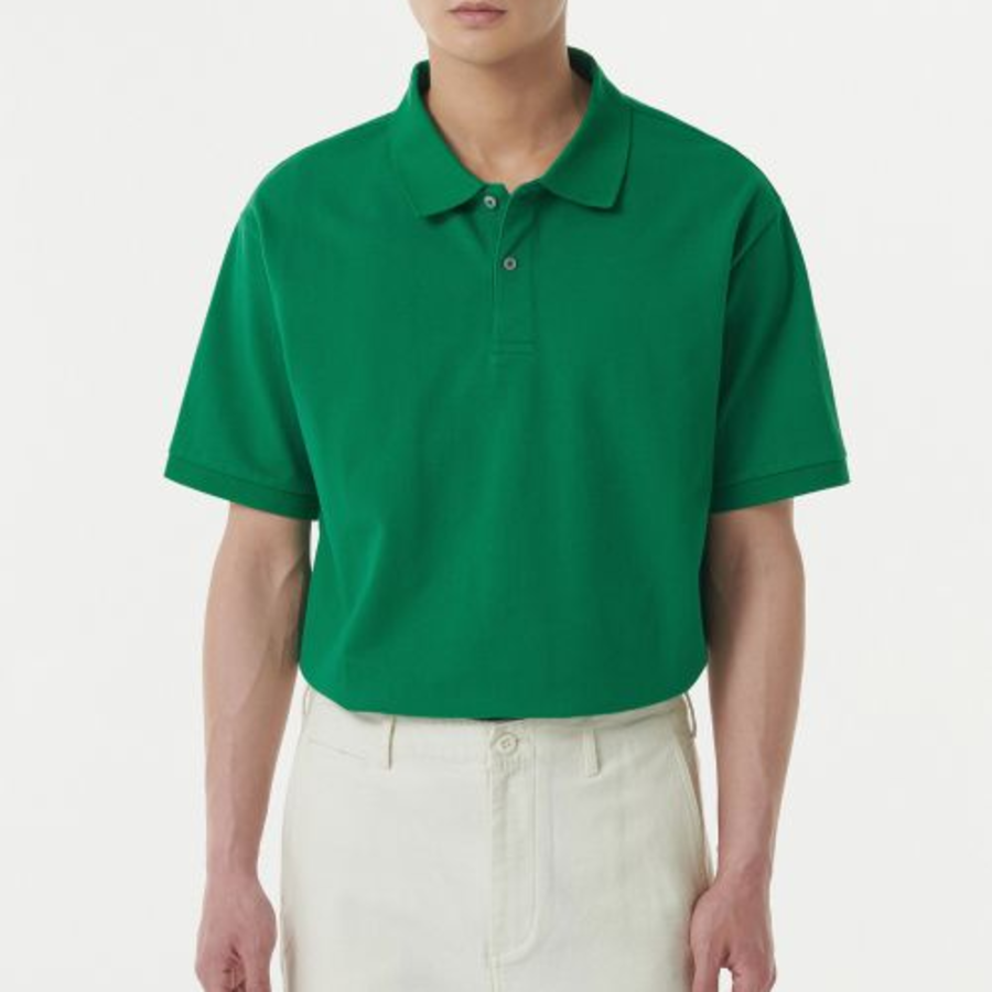 Relaxed Fit Piqué Polo Shirt [Irish Green]