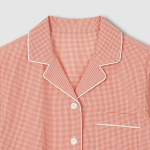 JAJU Seersucker Check 3/4 Pajama Set (Light Orange) — лёгкость, которая создаёт настроение уюта