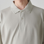 [Cool Standard] Relaxed Fit Piqué Polo Shirt [Mushroom]