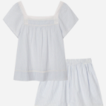 JAJU Seersucker Shirring Pajama Set (Light Blue) — нежность, которую хочется носить каждый вечер