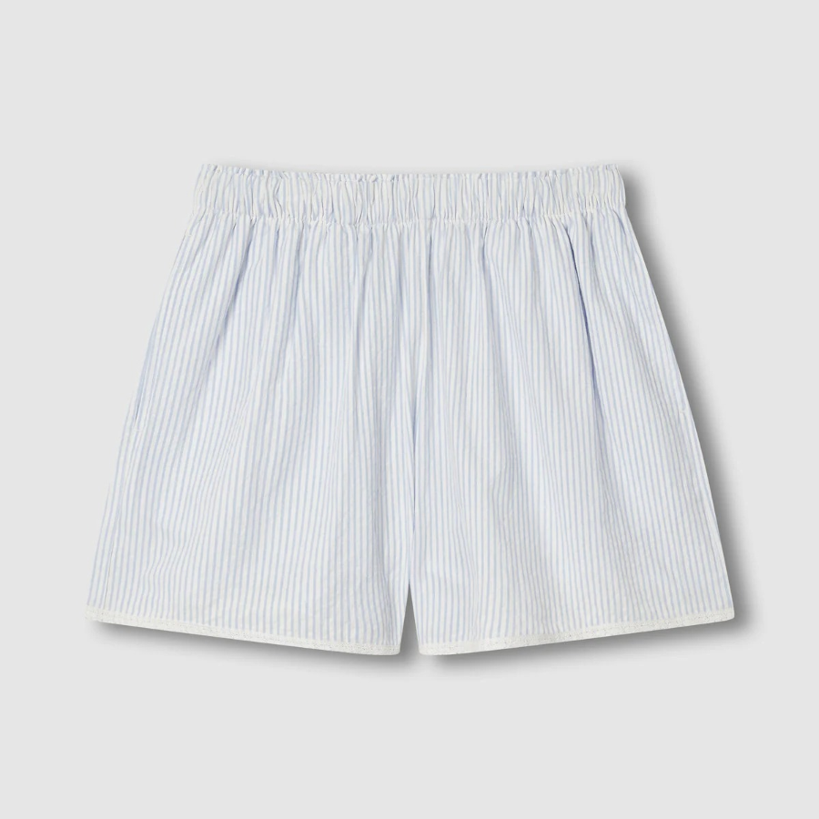 JAJU Seersucker Shirring Pajama Set (Light Blue) — нежность, которую хочется носить каждый вечер