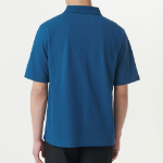 Slit Neck Piqué Polo Shirt [Classic Blue]