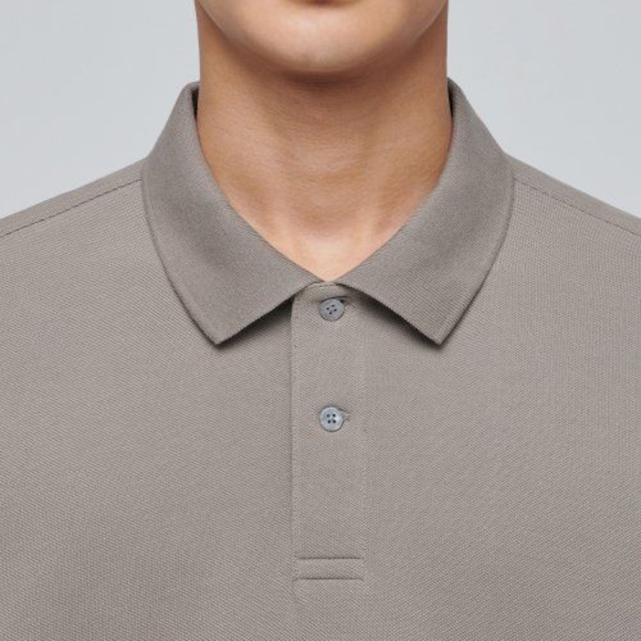 Relaxed Fit Piqué Polo Shirt [Dusty Beige]