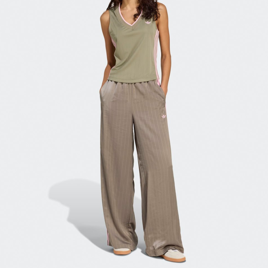 Adidas Pinstripe Satin Pants