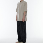 [Cool Standard] Oversized Piqué Polo Shirt [Greyish Beige]