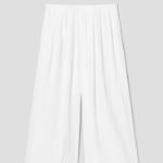 KUHO Shirring Wide Fit Pants - White