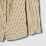 JAJU Cotton Stripe Sleeveless Pajama Set (Dark Beige) — домашний комфорт в минималистичном стиле