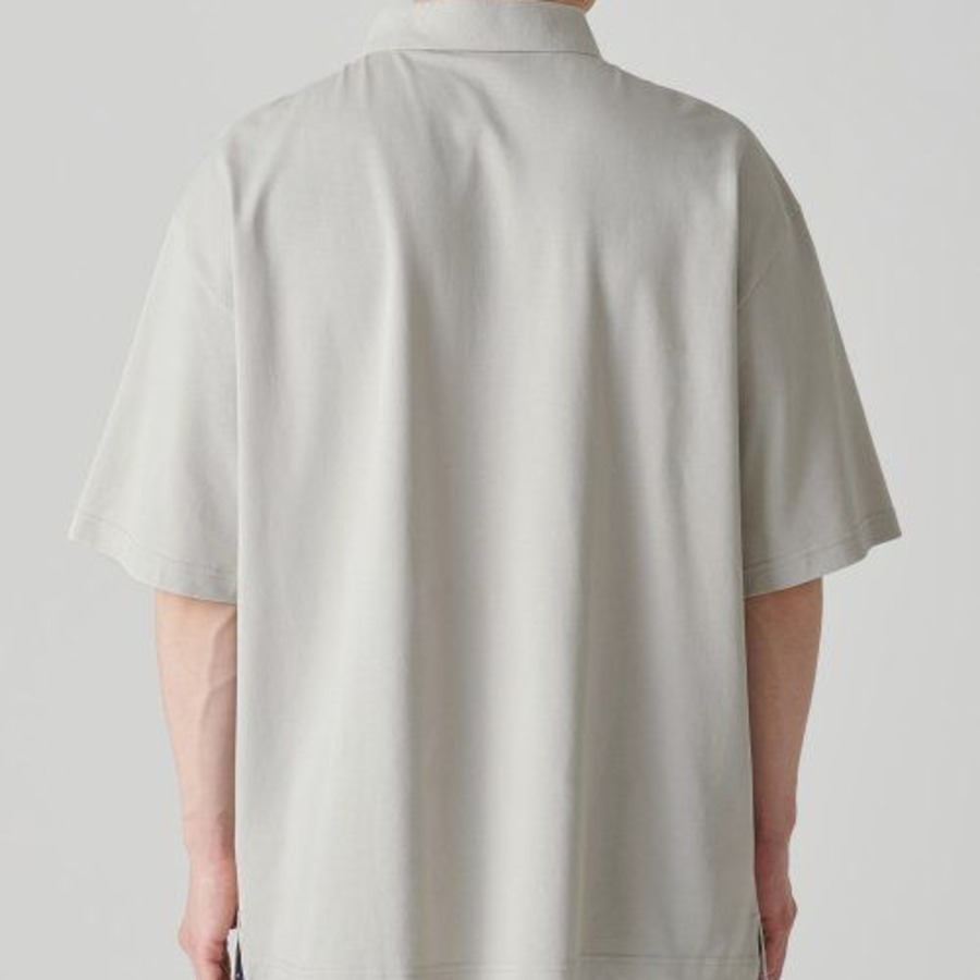 [Cool Standard] Oversized Piqué Polo Shirt [Mushroom]
