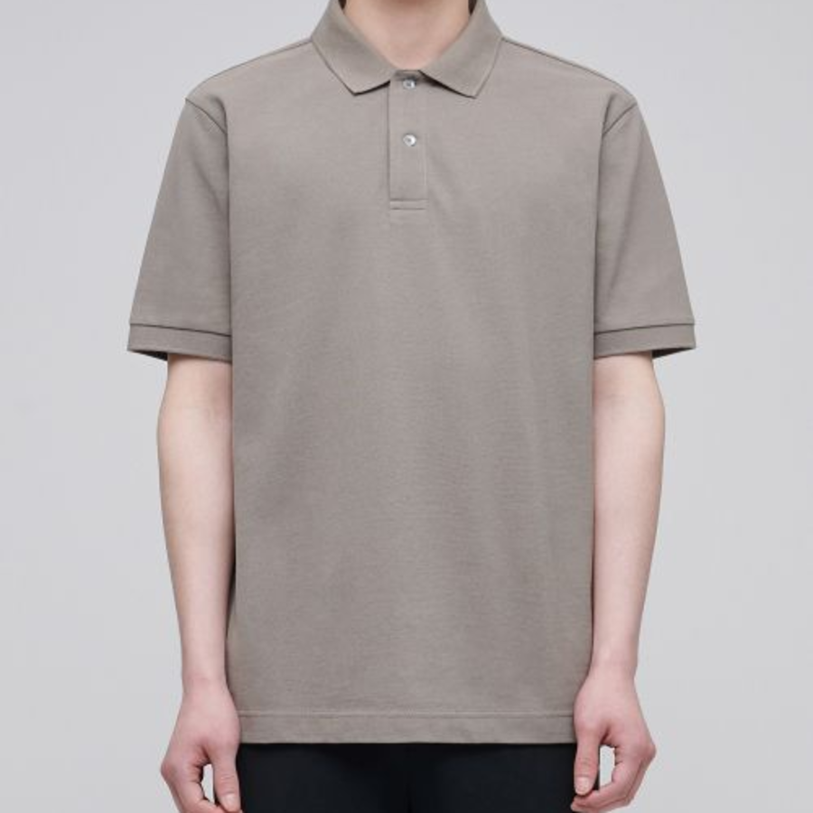 Basic Piqué Polo Shirt [Dusty Beige]