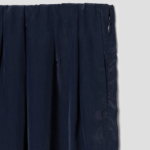 KUHO Shirring Wide Fit Pants - Navy