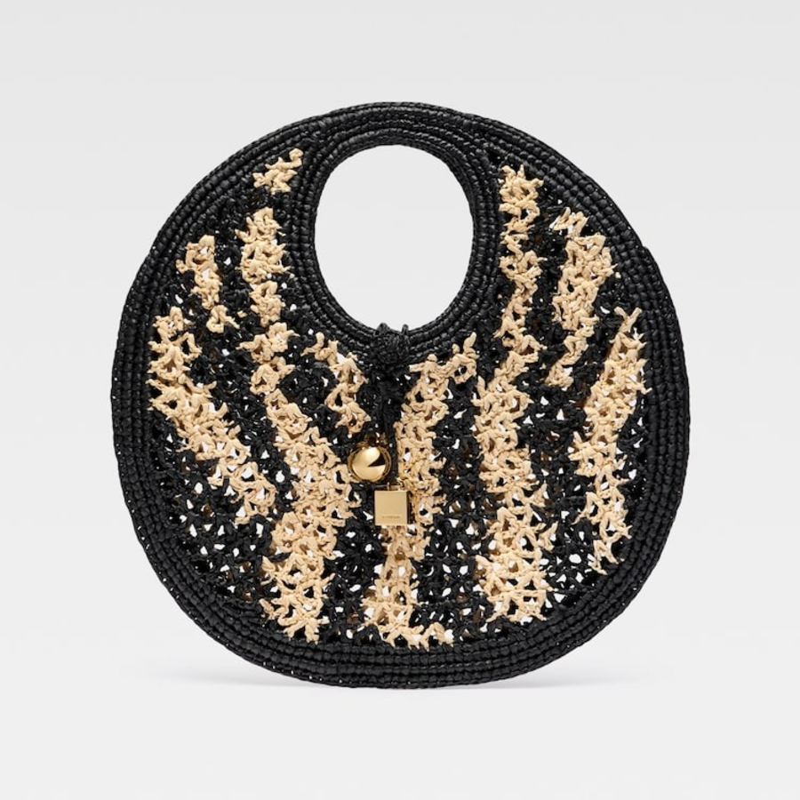 JACQUEMUS Le Petit Rond Spiaggia - Natural / Black