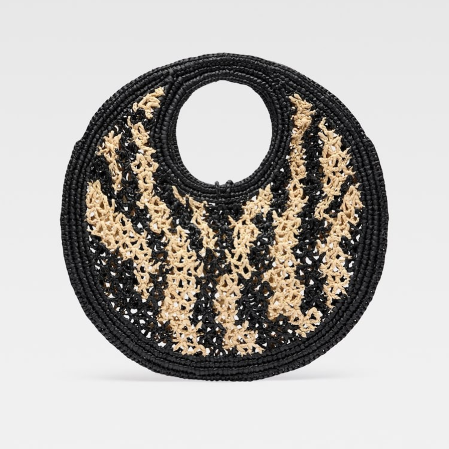 JACQUEMUS Le Petit Rond Spiaggia - Natural / Black