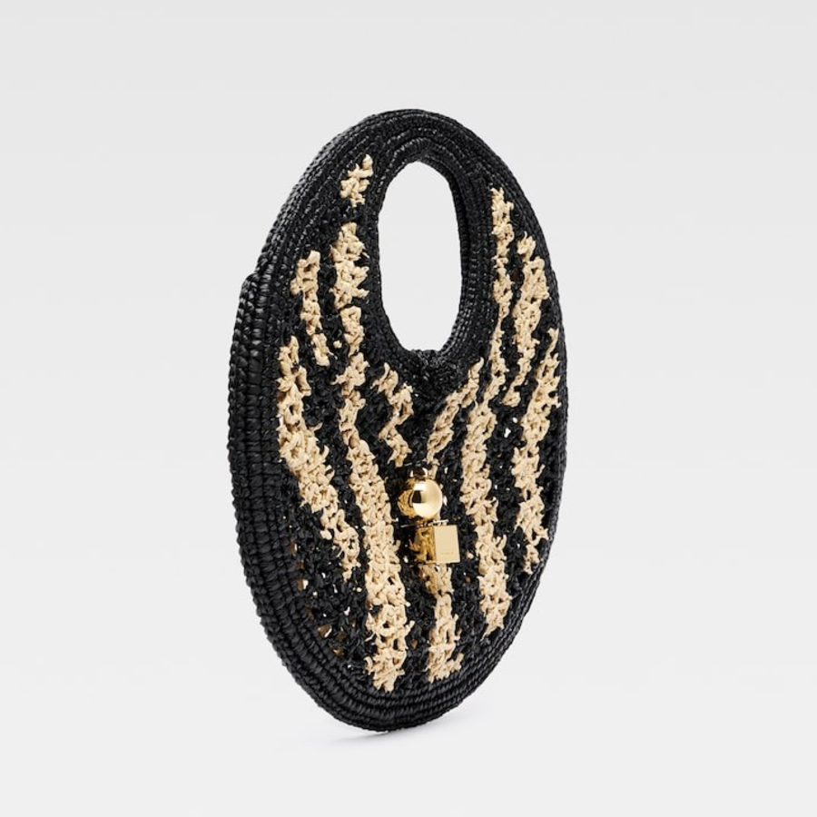 JACQUEMUS Le Petit Rond Spiaggia - Natural / Black