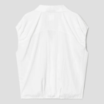 KUHO Collar Neck Short Sleeve Blouse – White