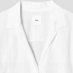 KUHO Collar Neck Short Sleeve Blouse – White