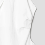 KUHO Collar Neck Short Sleeve Blouse – White