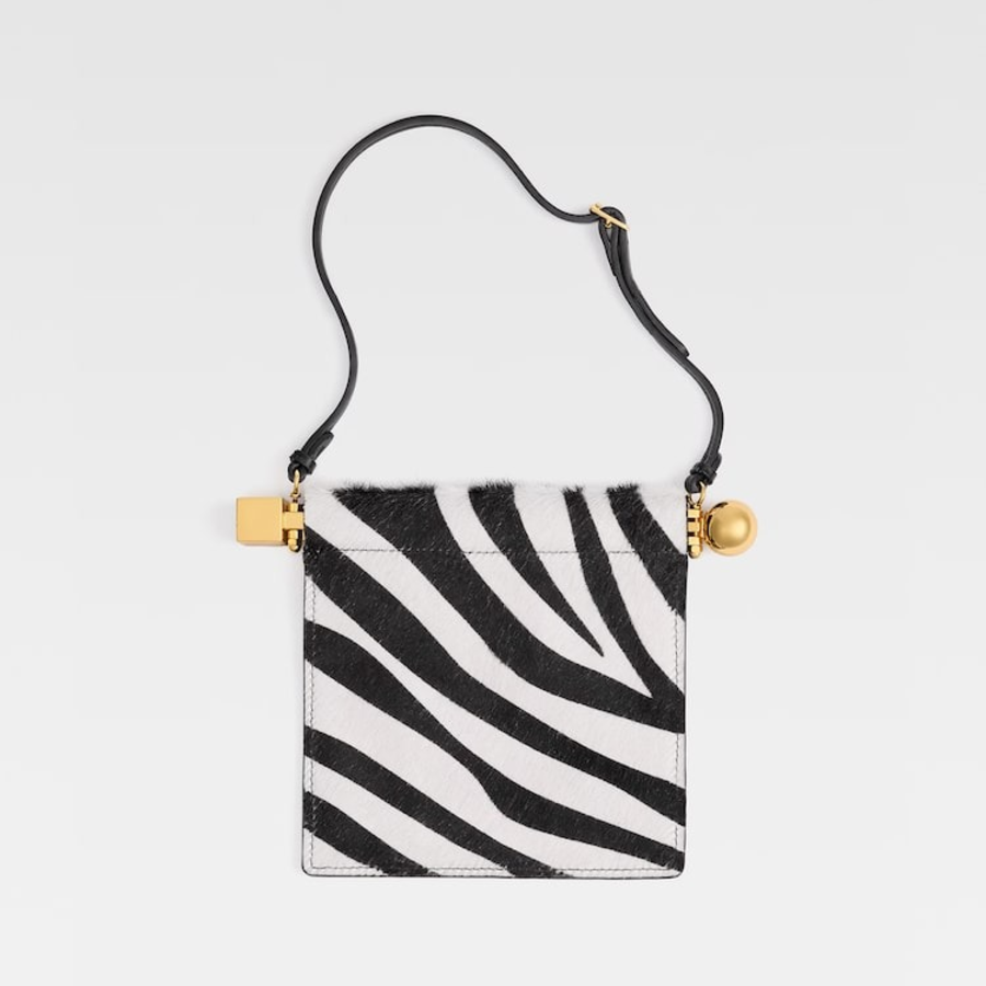 JACQUEMUS Le Porte Rond Carre - Black And White Zebra