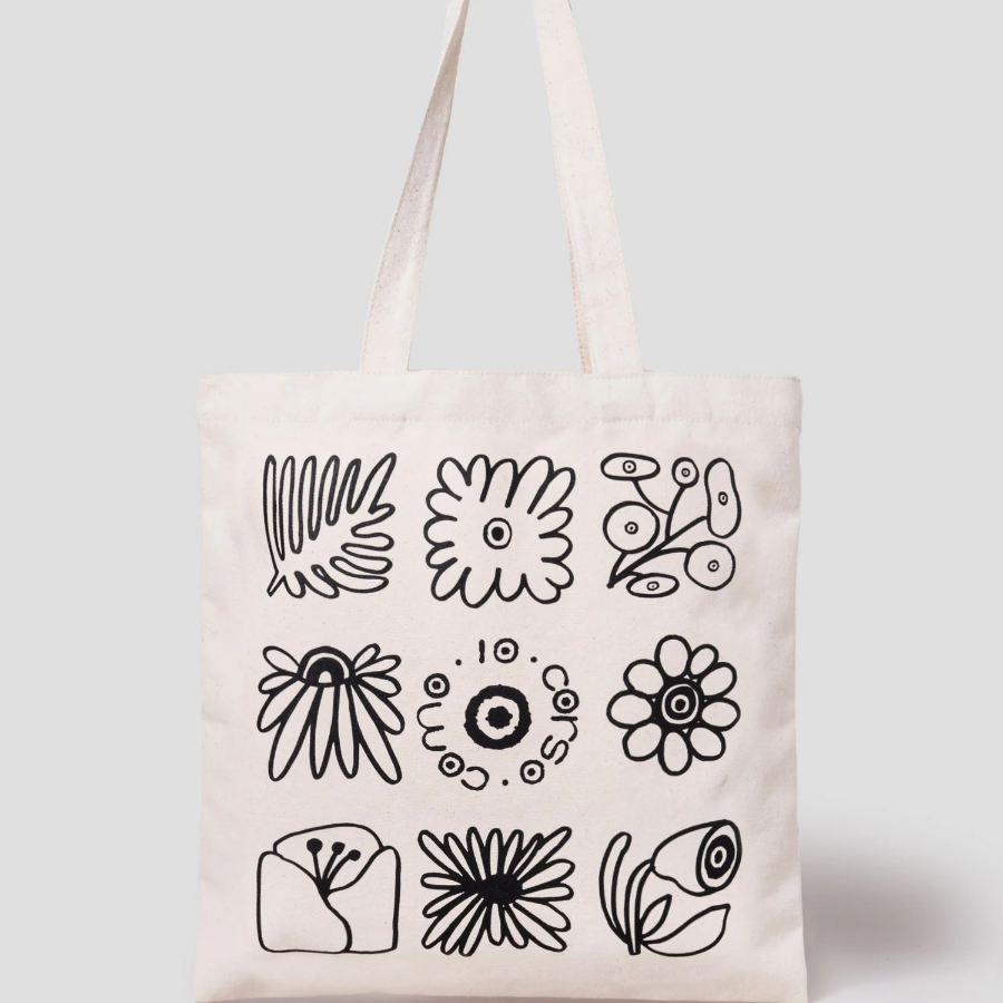 10 CORSO COMO Flower Drawing Canvas Bag