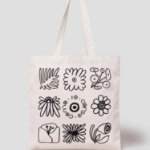 10 CORSO COMO Flower Drawing Canvas Bag