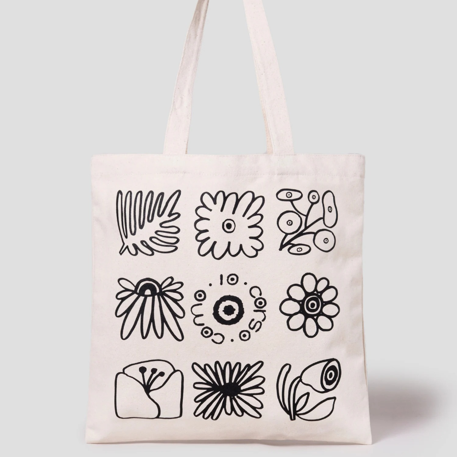 10 CORSO COMO Flower Drawing Canvas Bag