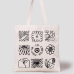 10 CORSO COMO Flower Drawing Canvas Bag
