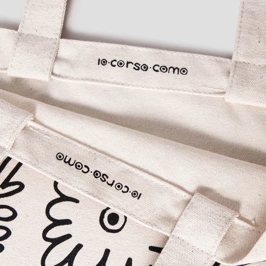 10 CORSO COMO Flower Drawing Canvas Bag