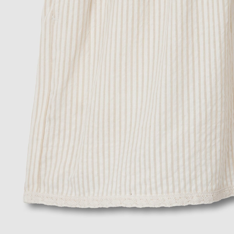 JAJU Seersucker Shirring Short-Sleeve Pajama Set (Light Beige) — лёгкость и комфорт в жаркие дни