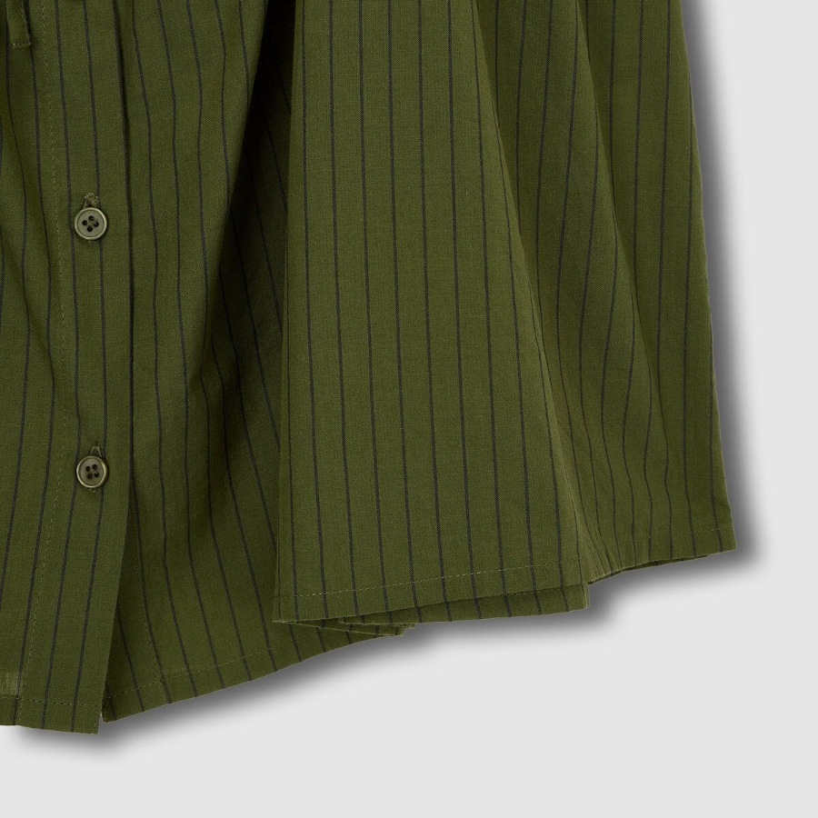 JAJU Cotton Stripe Sleeveless Pajama Set (Dark Khaki) — удобство и стиль в каждой детали