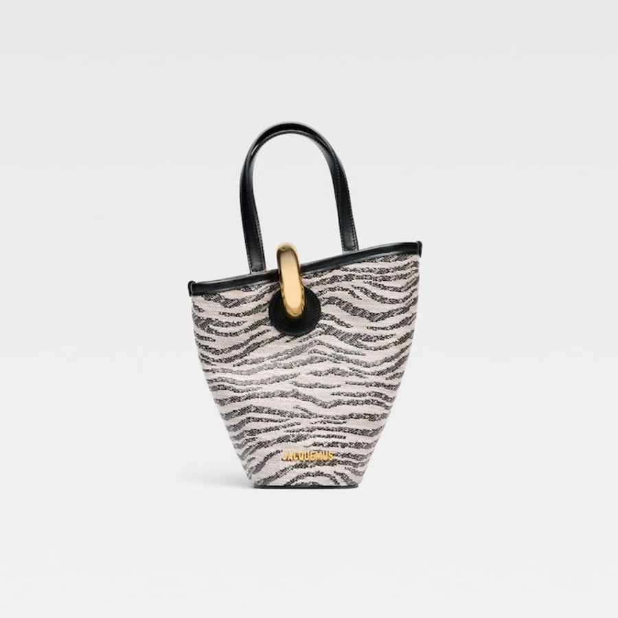 JACQUEMUS Le Petit Bambola - Black And White Zebra