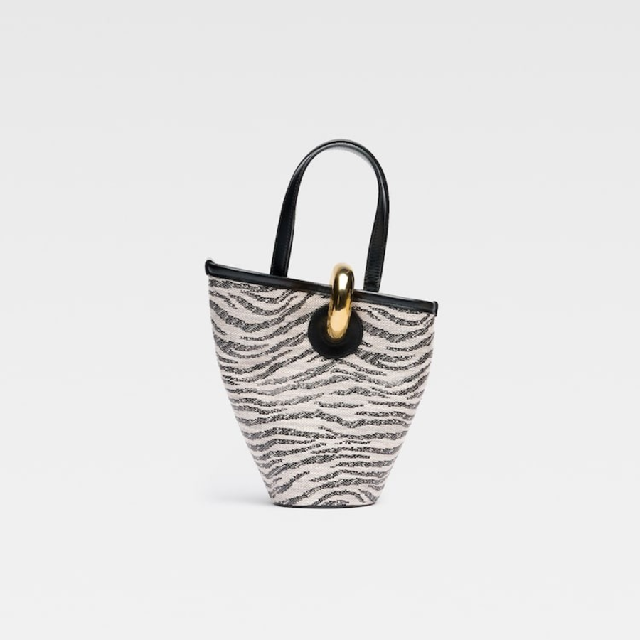 JACQUEMUS Le Petit Bambola - Black And White Zebra