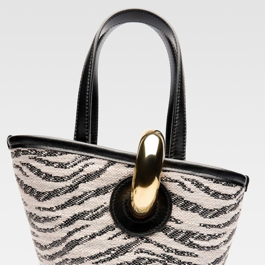 JACQUEMUS Le Petit Bambola - Black And White Zebra