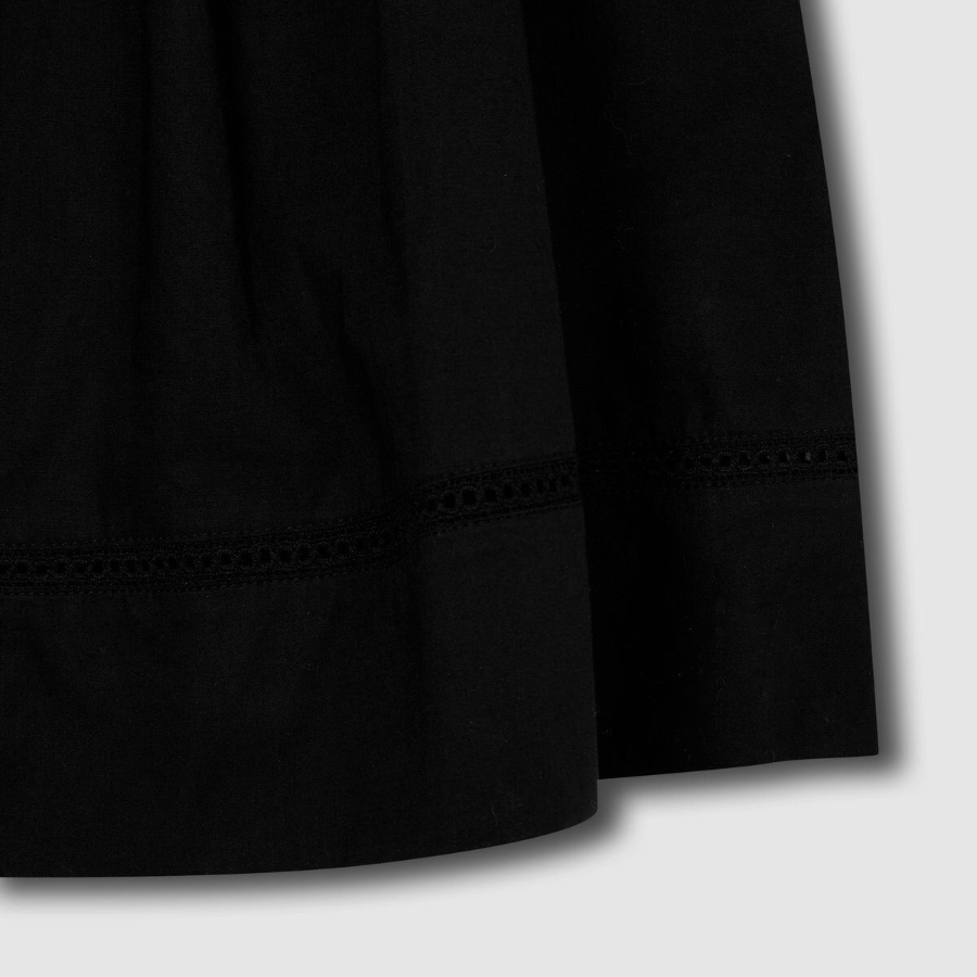 JAJU Eyelet Short-Sleeve Pajama Set (Black) — лёгкость и утончённость для домашнего уюта