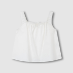 JAJU 60-Count Cotton Shirred Sleeveless Pajama Set (White) — деликатная простота и свобода движений