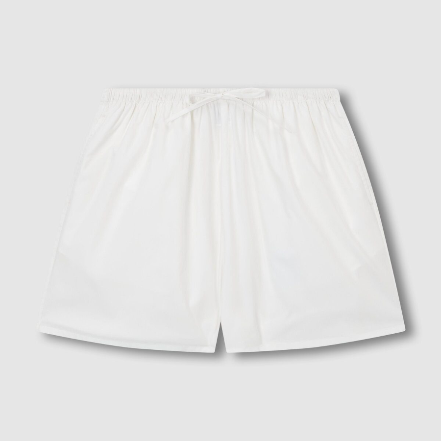 JAJU 60-Count Cotton Shirred Sleeveless Pajama Set (White) — деликатная простота и свобода движений