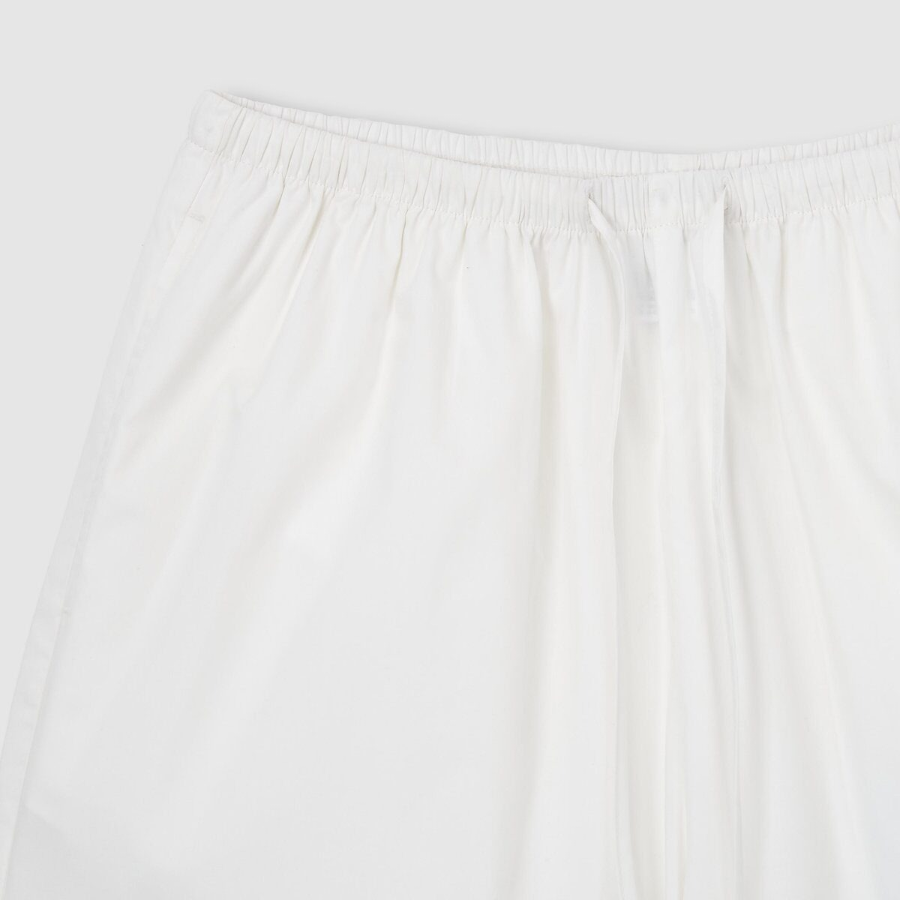 JAJU 60-Count Cotton Shirred Sleeveless Pajama Set (White) — деликатная простота и свобода движений