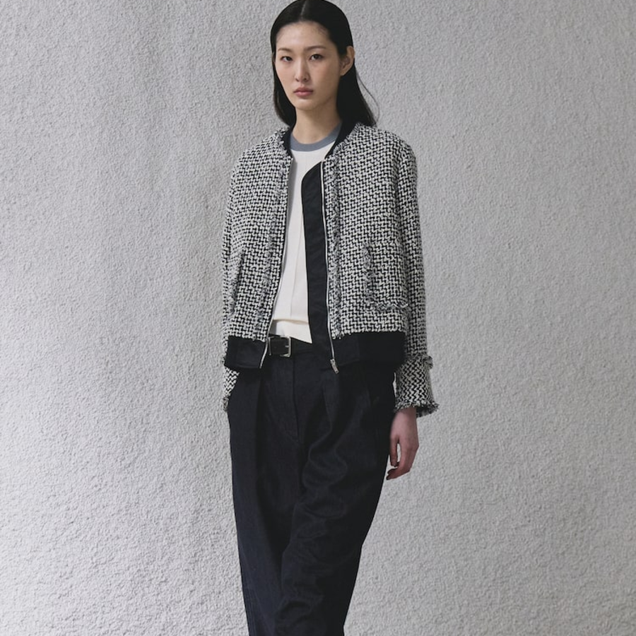 KUHO Cotton Tuck Tapered Pants (Denim) – Blue