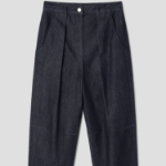 KUHO Cotton Tuck Tapered Pants (Denim) – Blue