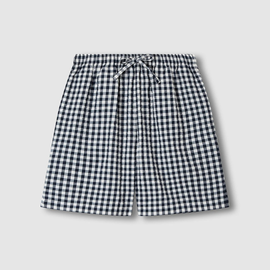 JAJU Seersucker 5-Piece Pajama Set (Light Navy) — идеальный выбор для комфортных летних вечеров