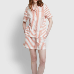JAJU 60's Cotton 3-Piece Pajama Set (Light Orange) — мягкость и лёгкость для летнего отдыха