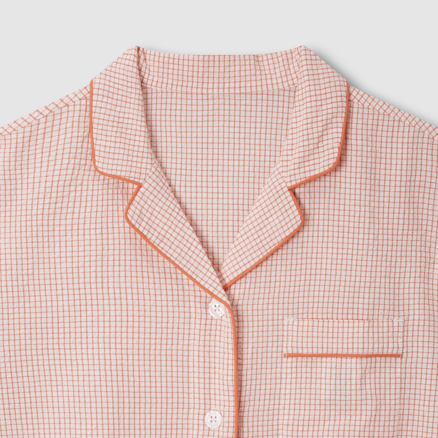 JAJU Cotton Rayon 3-Piece Pajama Set (Light Orange) — мягкость и лёгкость для летнего сна