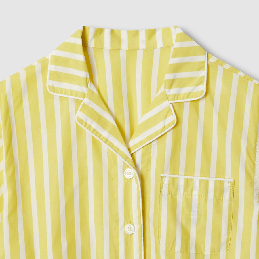 JAJU 60s Cotton 3-Piece Pajama Set (Yellow) — лёгкость и комфорт на каждый вечер