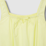 JAJU 60s Cotton Shirred Sleeveless Pajama Dress (Yellow) — нежность и комфорт для тёплых ночей