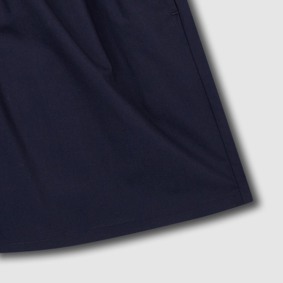 JAJU 60s Cotton Shirred 3-Part Pajama Pants (Navy) — удобство и стиль для домашнего отдыха