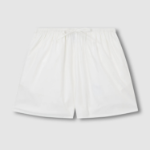 JAJU 60s Cotton Shirred 3-Part Pajama Pants (White) — комфорт и лёгкость для домашнего отдыха