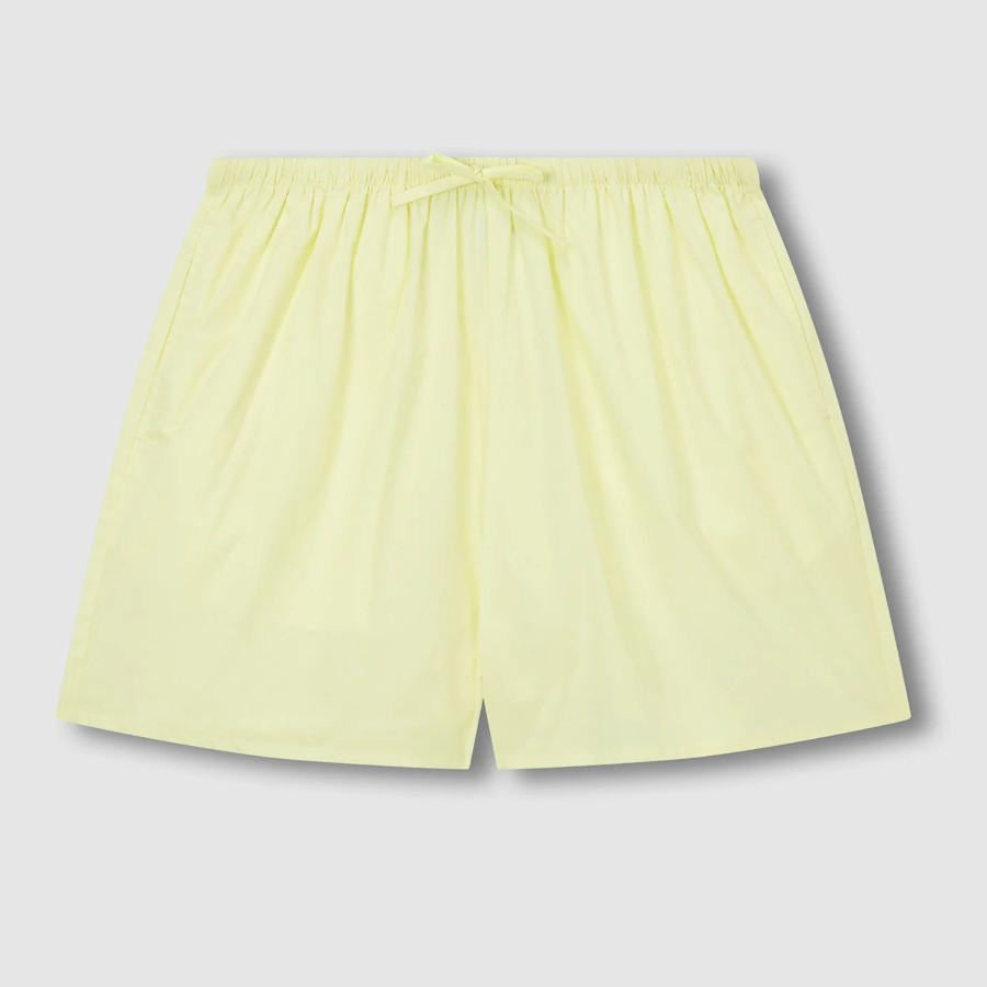 JAJU 60s Cotton Shirred 3-Part Pajama Pants (Yellow) — лёгкость и уют для летнего отдыха