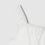 JAJU 60s Cotton Shirred Sleeveless Pajama Shirt (White) — базовая лёгкость и абсолютный комфорт