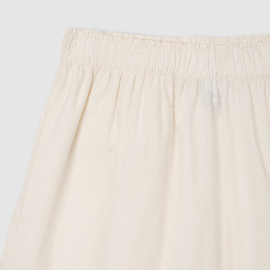 JAJU Eyelet 3.5-Length Pajama Shorts (Ivory) — женственный акцент на лёгкость и комфорт