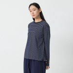 JAJU Smart Cotton Long Sleeve Pajama T-Shirt (Navy) — уют и функциональность на каждый день